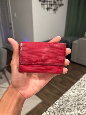 Louis Vuitton Red Epi Leather Key Holder